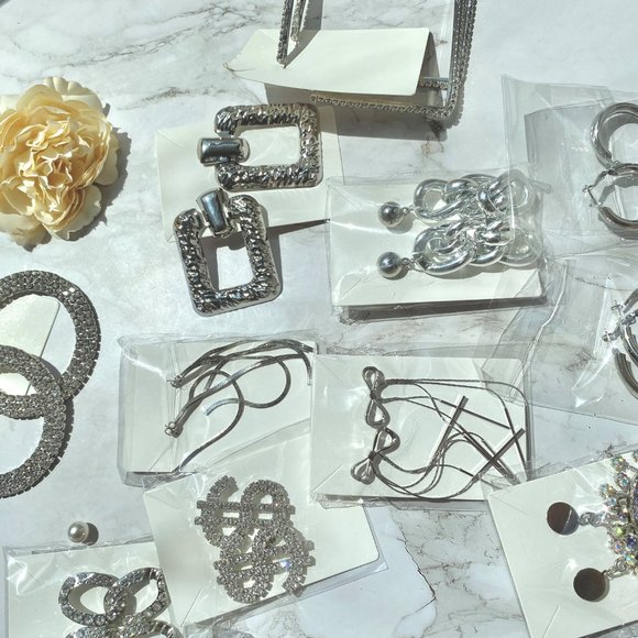 Lot - Mix Round Square Jewelry Earrings Ear Stud Ear Mix For Women's - Picture 8 of 8